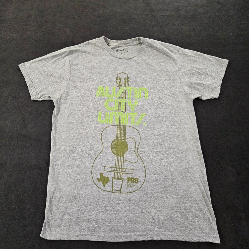 Austin City Limits Guitar Gray Short Sleeve Tri-Blend T-Shirt Adult L